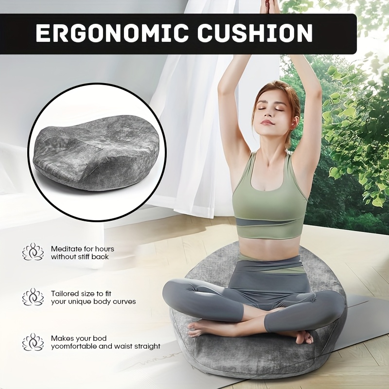 Meditation Cushion Zafu - Ergonomik Destekli Hafızalı Köpük Meditasyon Minderi