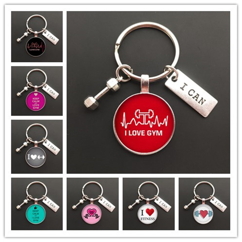 Health Wellness Gifts - Yeni kuvvet spor dambıl anahtarlık Charm